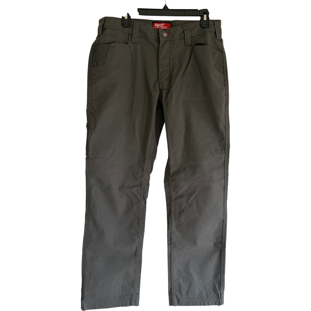 Milwaukee M650G Mens Work Pants Gray Straight Fit 7-Pocket Stretch 32x30 NWT